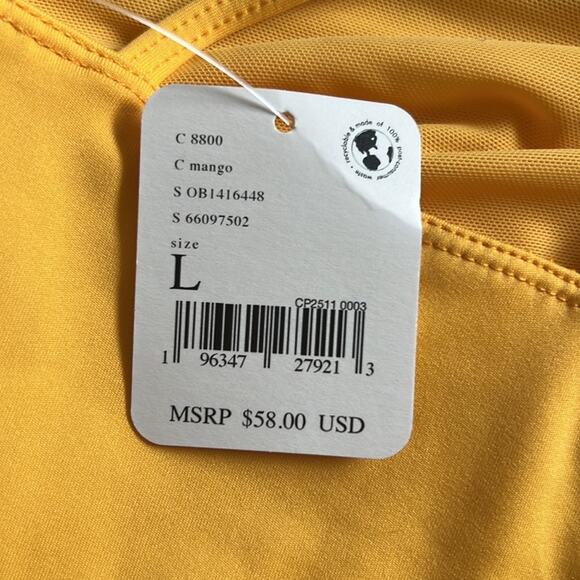 Free people movement suns out cami mango NWT size L - Picture 7 of 7